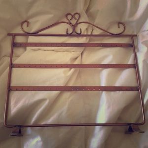 Rose gold earrings holder